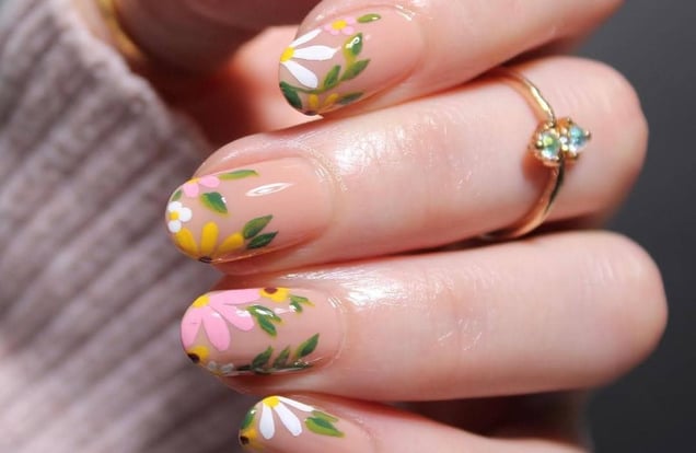 FLOWER NAILART SIMPLE DESIGN SHORT #Shorts #nail #nails #nailart #nailarts img